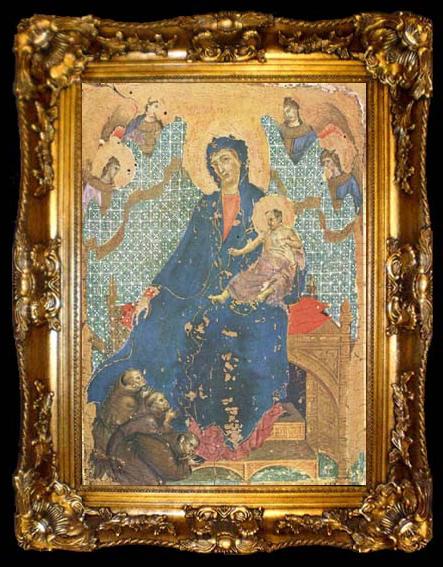 framed  Duccio di Buoninsegna Madonna of the Franciscans (mk08), ta009-2